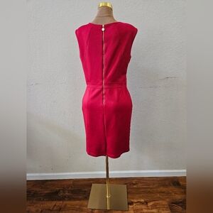 Red Sheath Sleeveless Cocktail Dress